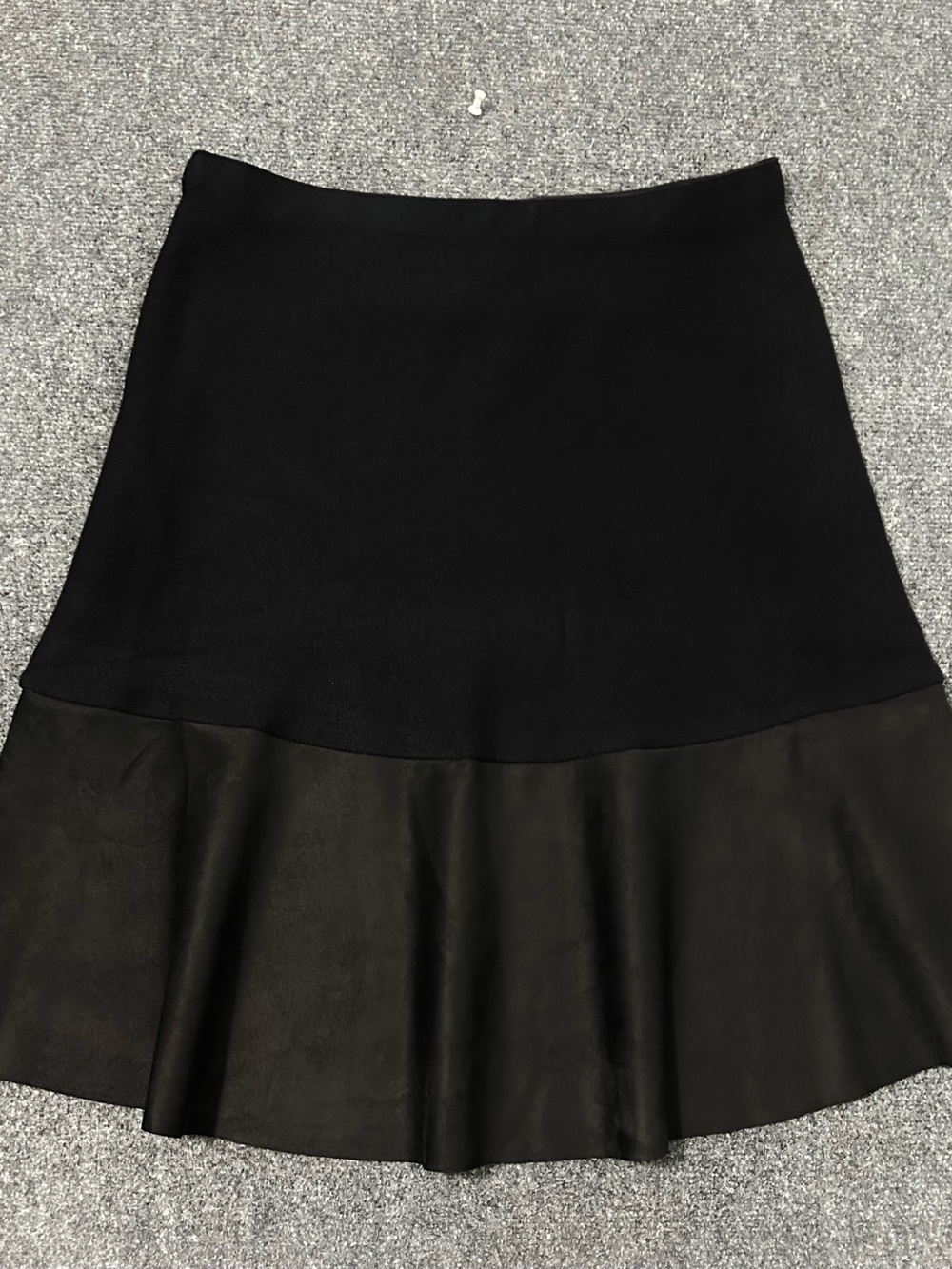 Siani Milano Black Two-Tone Flared Hem Women's Skirt Size L